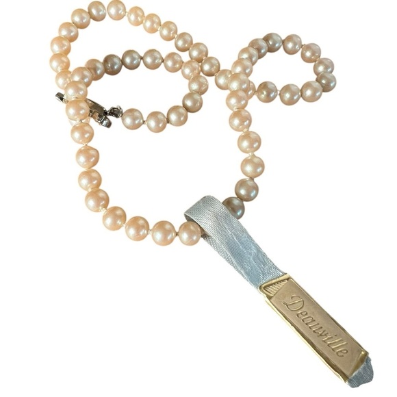 Dainty Freshwater Pearl Choker For Women - Beaded 14k Gold  NWT Vintage Deauville Cream Faux Pearl Choker Necklace Dainty Retro Classic